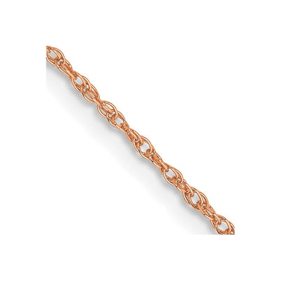 14k Rose Gold .8mm Baby Rope Chain