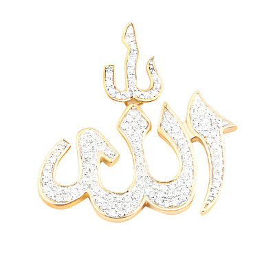 10KY 0.40CTW DIAMOND 'ALLAH' PENDANT