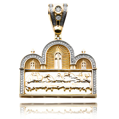 10KY 0.25CTW DIAMOND ''LAST SUPPER' PENDNAT