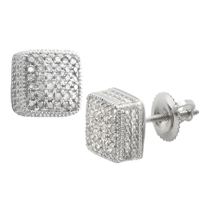 10KW 0.35CTW DIAMOND CUBE EARRINGS