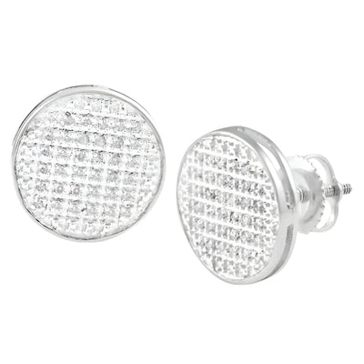 10KW 0.20CTW DIAMOND ROUND FLAT EARRINGS
