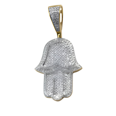 10KY 0.70CTW DIAMOND 3-D HAMZAH PENDANT