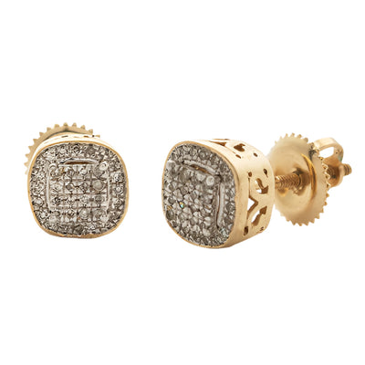 10KY 0.20CTW MICROPAVE DIAMOND SQUARE PRONG ER