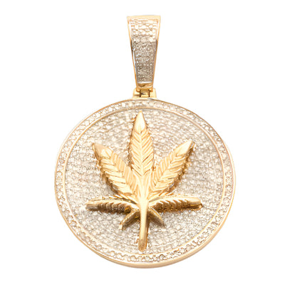 10KY 0.55CTW MICROPAVE DIAMOND MEDALLION WITH