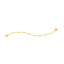 Sterling Silver, Round CZ & Beaded Bracelet - Gold Plated