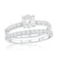 Sterling Silver, 6mm Round Solitaire CZ 2-PC Engagement Ring