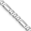 14k WG 4mm Flat Figaro Chain