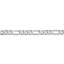 14k WG 5.5mm Flat Figaro Chain